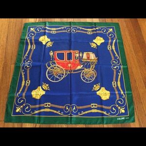 Auth Celine silk scarf
